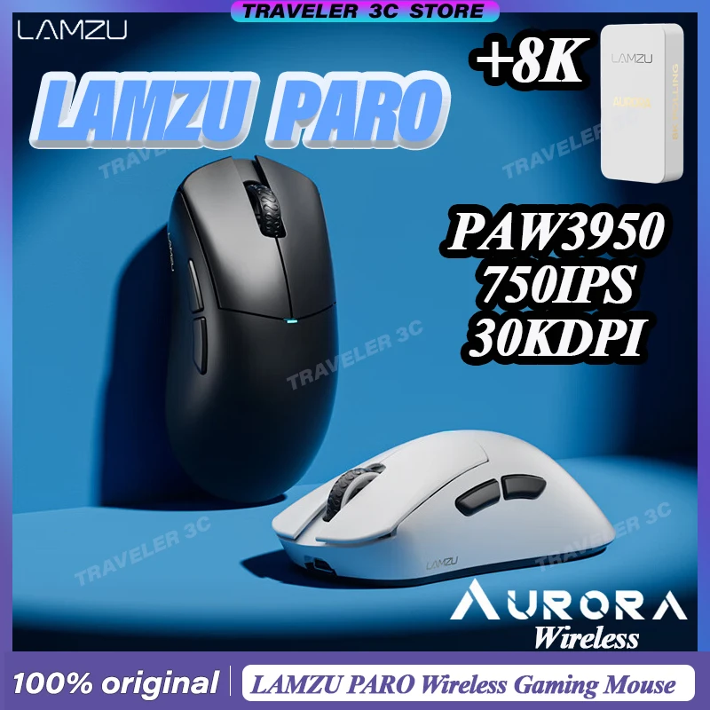 LAMZU PARO Wireless Gaming Mouse PAW3950 48g Lightweight PAW3950 250MAH Nordic52840 Office Right hand ergonomics Aurora Gift PC
LAMZU PARO Wireless Gaming Mouse PAW3950 48g Lightweight PAW3950 250MAH Nordic52840 Office Right hand ergonomics Aurora Gift PC