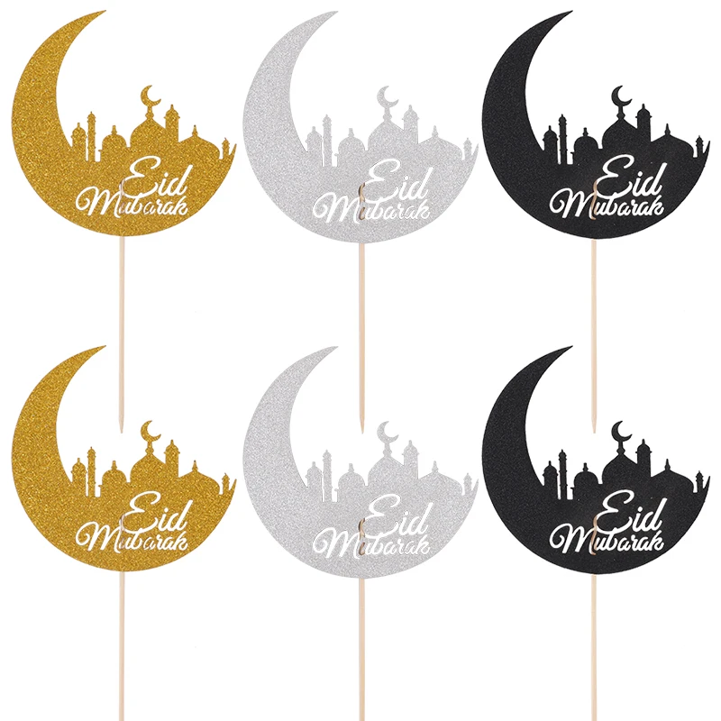 10PCS Eid Mubarak Cake Topper Decorations Black Silver Gold Ramadan Islamic Muslim Dessert Cake Decorations Supplies
10PCS Eid Mubarak Cake Topper Decorations Black Silver Gold Ramadan Islamic Muslim Dessert Cake Decorations Supplies