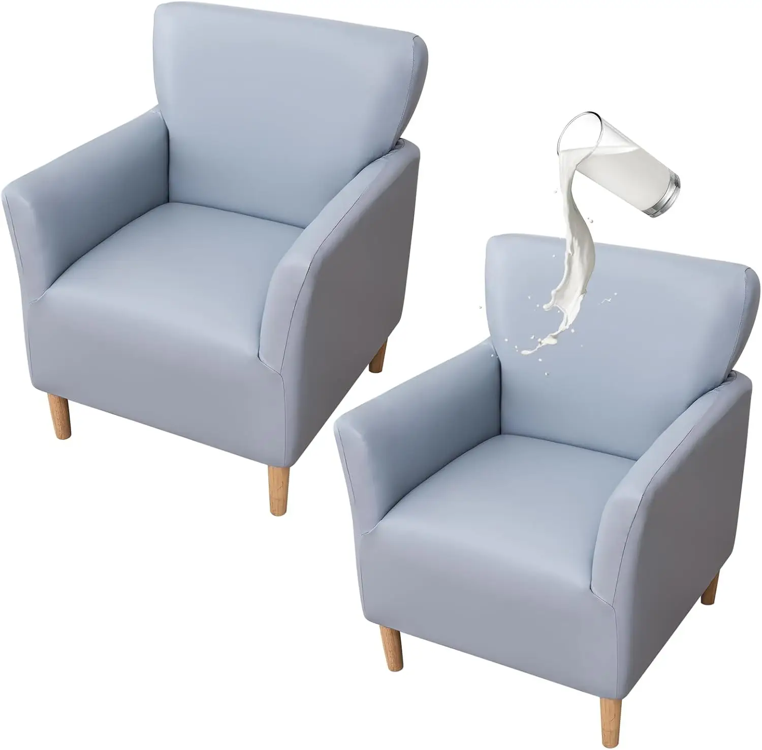 Waterproof PU Leather Armchair Slipcover, Stretch Club Chair Cover with Arms, Anti-Slip Furniture Protector for Pets, Home Living Room Decor
Waterproof PU Leather Armchair Slipcover, Stretch Club Chair Cover with Arms, Anti-Slip Furniture Protector for Pets, Home Living Room Decor