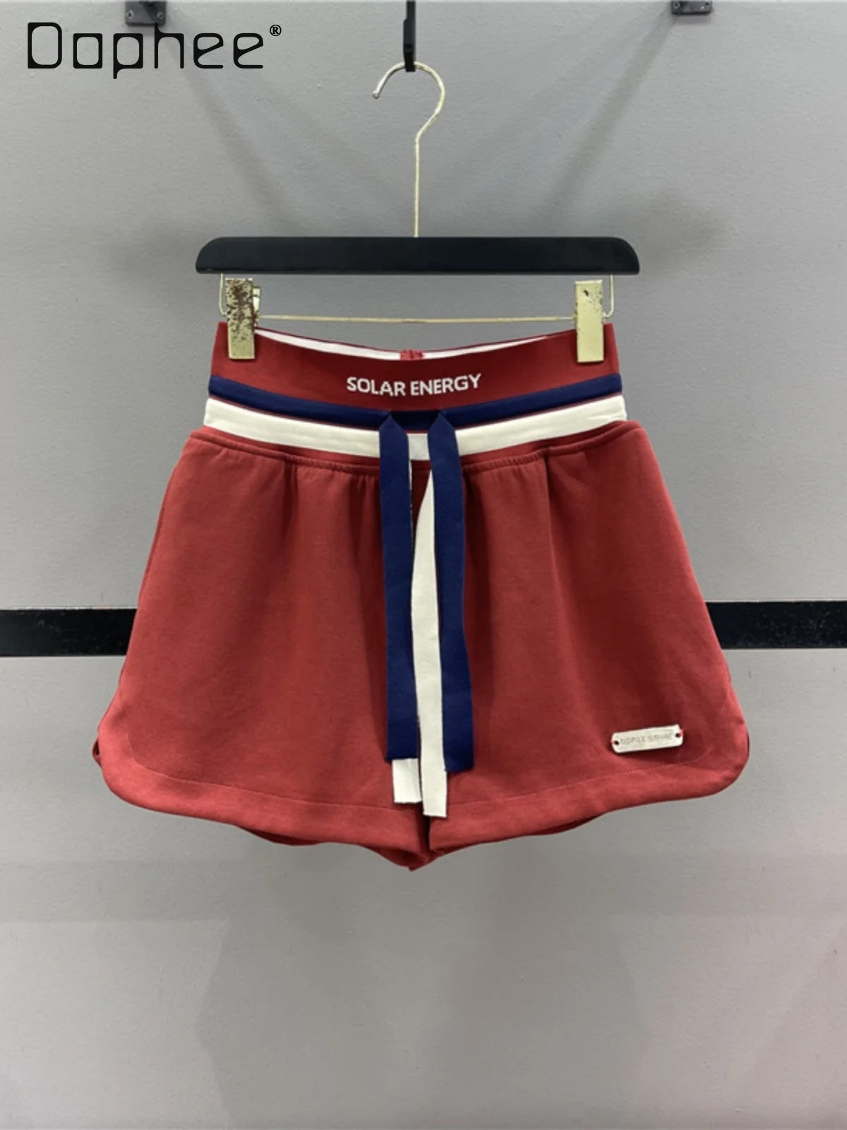 Sporty Shorts Women Contrast Color Retro Drawstring Loose Nipped High Waist Wide Leg Short Pants Casual Fitness Running Summer
Sporty Shorts Women Contrast Color Retro Drawstring Loose Nipped High Waist Wide Leg Short Pants Casual Fitness Running Summer