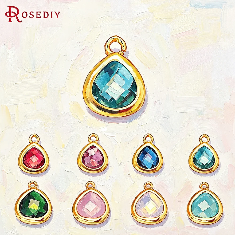 4PCS 8x11MM 10x13MM 18K Gold Color Brass with Colourful Glass Triangle Charms Pendants High Quality Jewelry Diy Accessories
4PCS 8x11MM 10x13MM 18K Gold Color Brass with Colourful Glass Triangle Charms Pendants High Quality Jewelry Diy Accessories