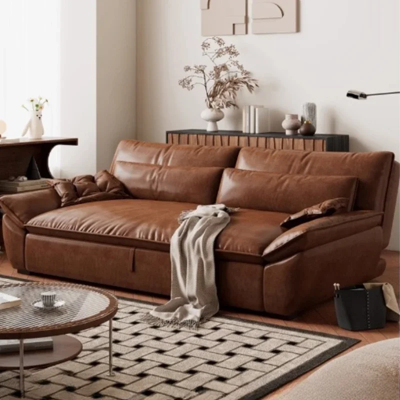 Oil Wax Leather Multifunctional Sofas Foldable Nordic Modern Recliner Sofas Bed Lounges Lazy Luxury Living Room Furniture
Oil Wax Leather Multifunctional Sofas Foldable Nordic Modern Recliner Sofas Bed Lounges Lazy Luxury Living Room Furniture