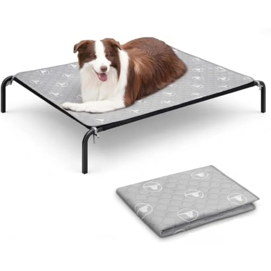 Elevated Dog Bed with Pad for Large Dogs 48'' Raised Cooling Dog Cot with Breathable Mesh and Absorbent Pee Pad Sturdy Frame No
Elevated Dog Bed with Pad for Large Dogs 48'' Raised Cooling Dog Cot with Breathable Mesh and Absorbent Pee Pad Sturdy Frame No
