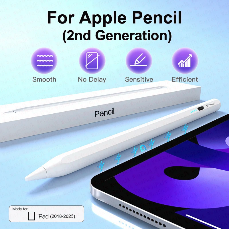 For Apple Pencil 2nd Generation iPad Pencils 2 Stylus Touch Pen For iPad Pro Air 11 M3 a16 4 5 9 12.9 Mini 2018-2025 Accessories
For Apple Pencil 2nd Generation iPad Pencils 2 Stylus Touch Pen For iPad Pro Air 11 M3 a16 4 5 9 12.9 Mini 2018-2025 Accessories