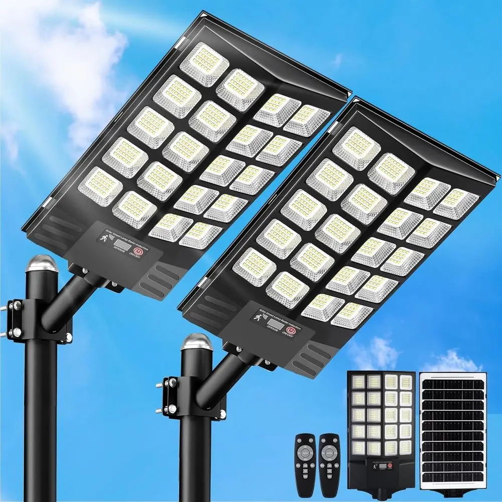 2 Pack 16 Large Outdoor Waterproof LED Security Parking Lot Lights with Motion Sensor, Dusk to Dawn, 60000LM, Remote Control
2 Pack 16 Large Outdoor Waterproof LED Security Parking Lot Lights with Motion Sensor, Dusk to Dawn, 60000LM, Remote Control