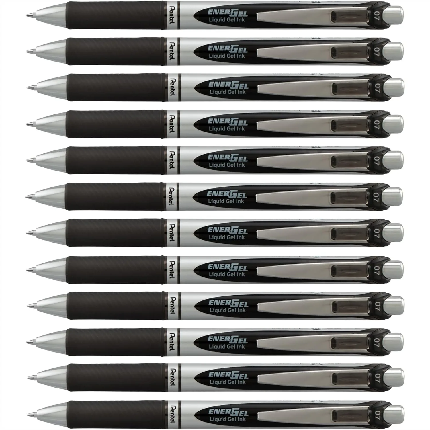 Retractable Liquid Gel Pen 0.7mm Medium Line, Super Smooth Writing, Fast Drying Ink, Metal Tip, Box of 12
Retractable Liquid Gel Pen 0.7mm Medium Line, Super Smooth Writing, Fast Drying Ink, Metal Tip, Box of 12