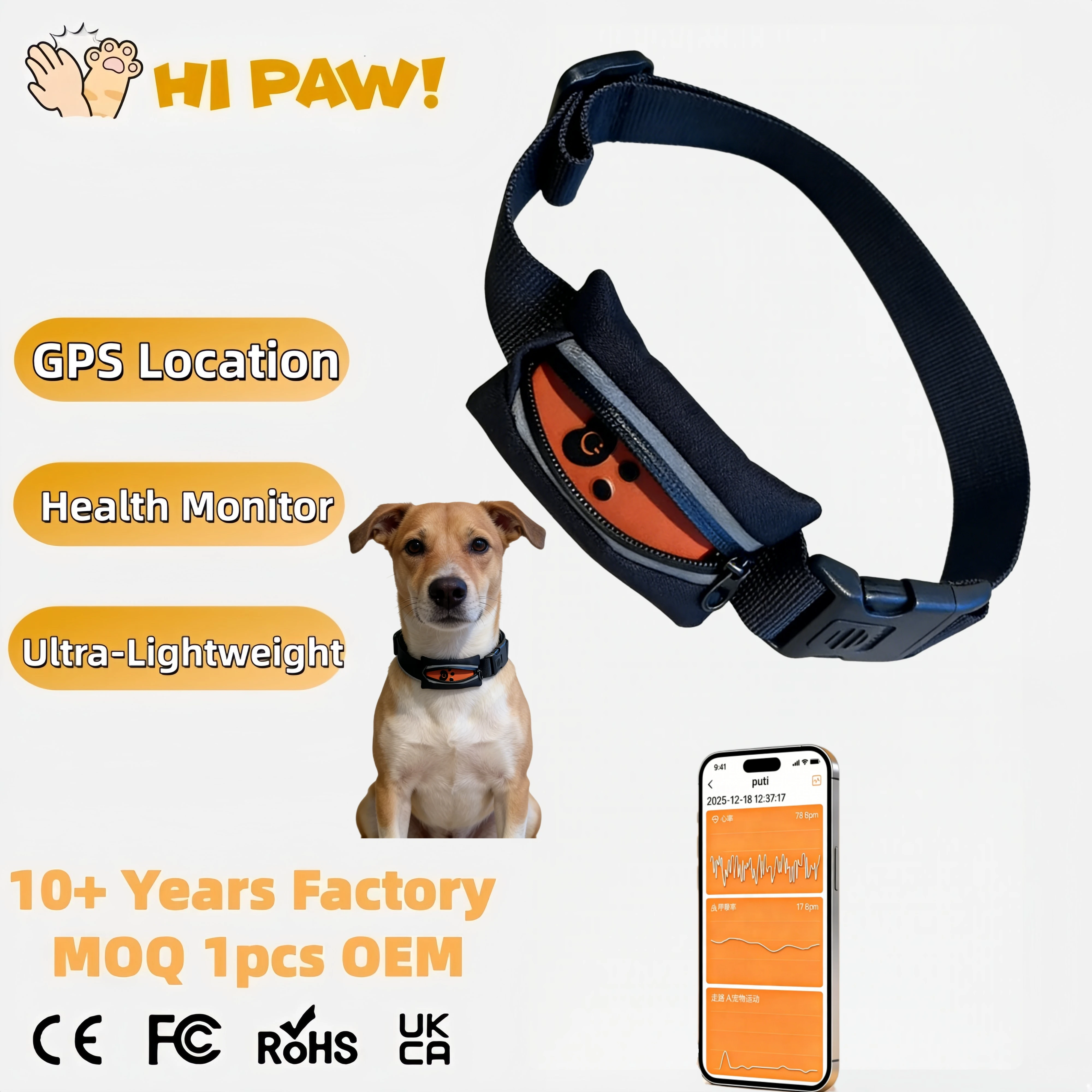 Smart GPS Tracker Locator With Electronic Walkie Talkie Waterproof Features Dog Cat Pet GPS Health Tracker Collar
Smart GPS Tracker Locator With Electronic Walkie Talkie Waterproof Features Dog Cat Pet GPS Health Tracker Collar