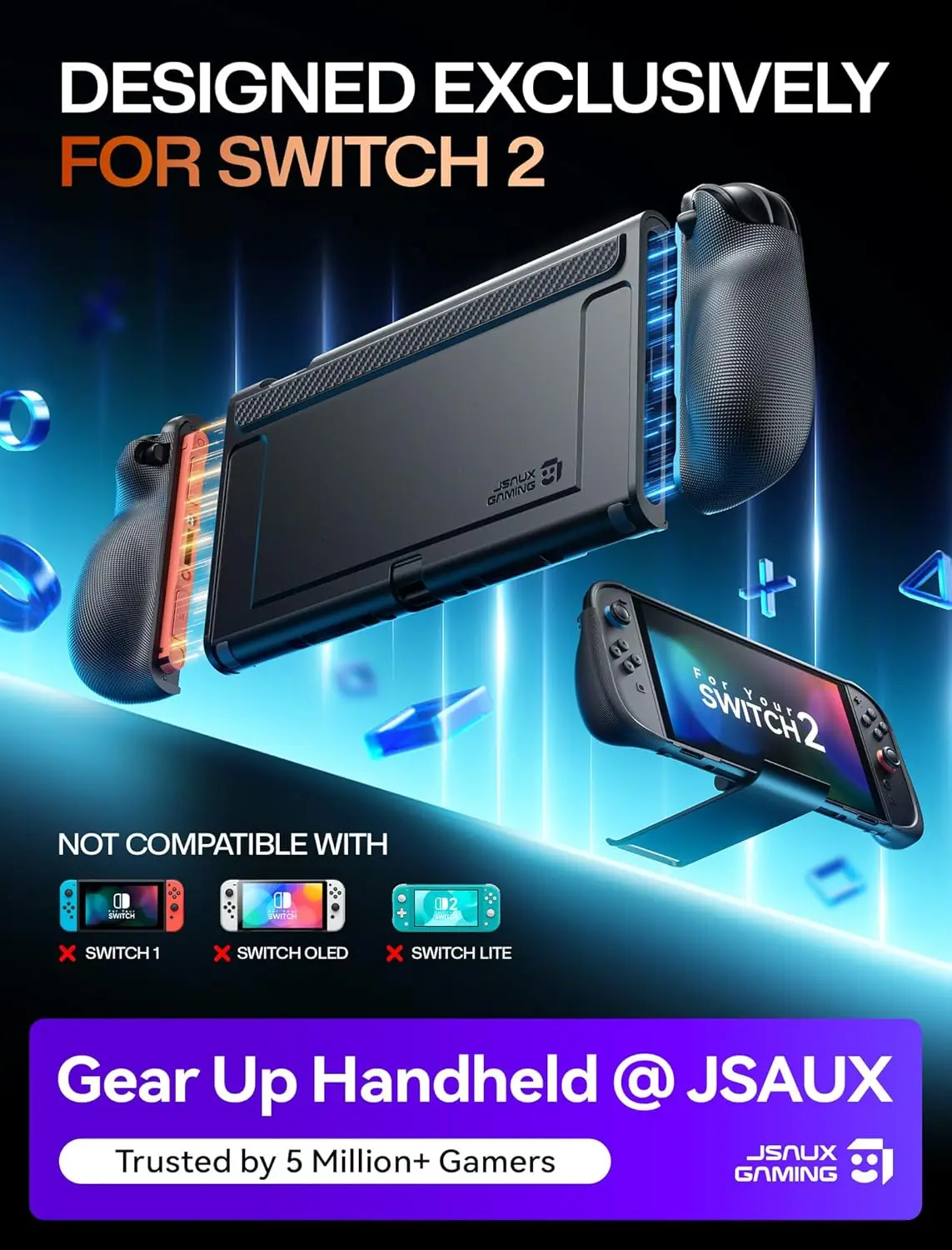 Split Every Day Case for Switch 2,TPU Middle Frame&PC Front Cover, Dockable, Includes Adjustable Stand, Drop Protection-PC0123B
Split Every Day Case for Switch 2,TPU Middle Frame&PC Front Cover, Dockable, Includes Adjustable Stand, Drop Protection-PC0123B