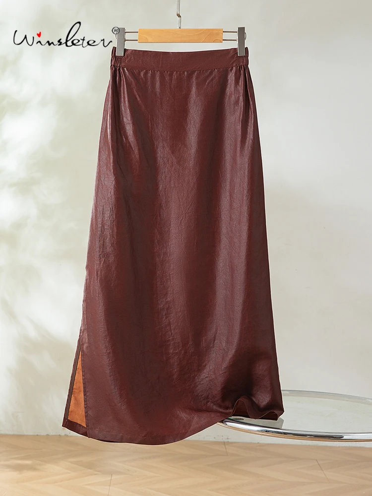 Winsleter-100%Real Silk Watered Gauze Elegant Skirts, Elastic Waist Craquelure, Women Retro Commute Skirt, 2025 Autumn B59669CC
Winsleter-100%Real Silk Watered Gauze Elegant Skirts, Elastic Waist Craquelure, Women Retro Commute Skirt, 2025 Autumn B59669CC