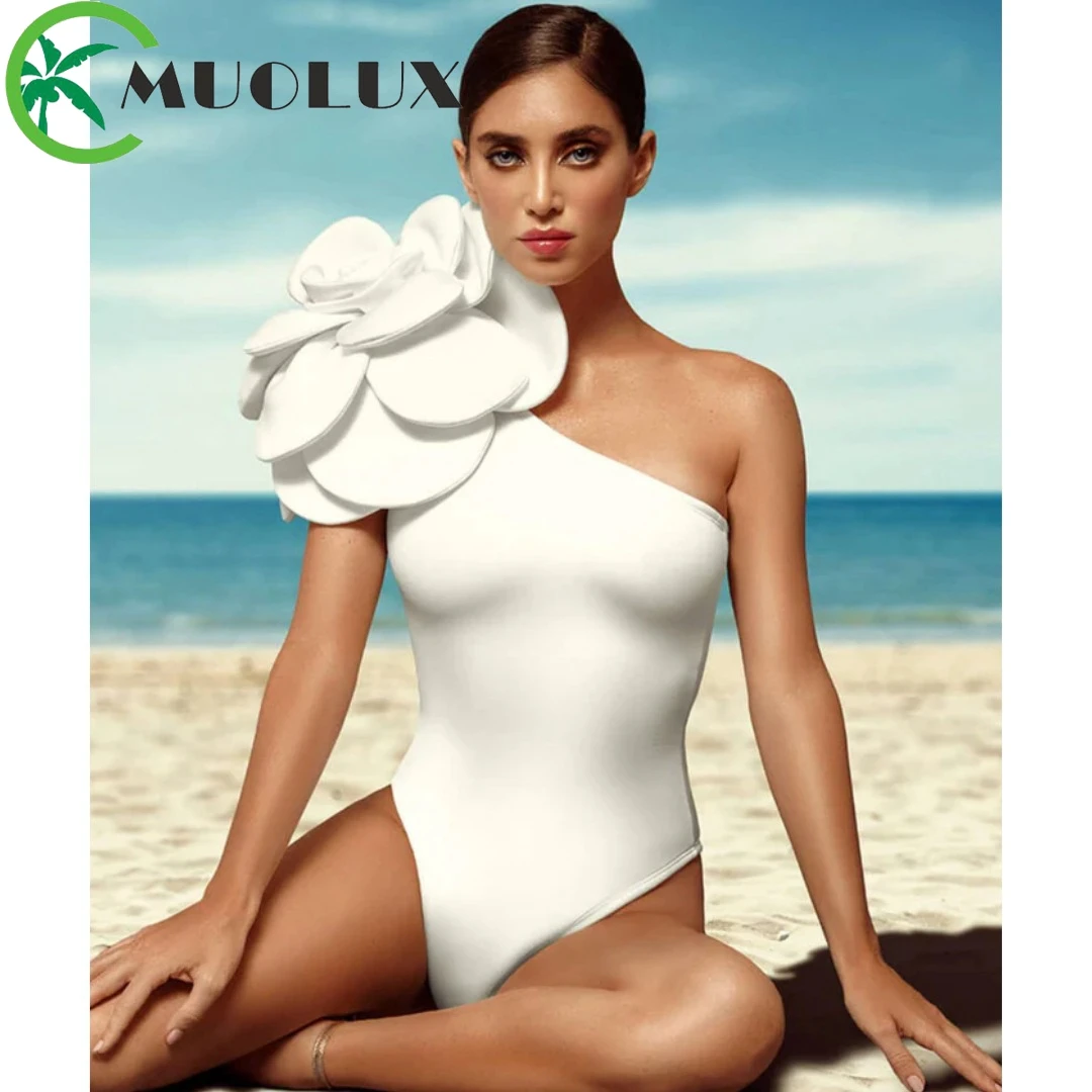 MUOLUX 2024 White 3D Flower Sexy One Piece One Shoulder Swimwear Women Swimsuit Luxury Print Bathing Suit Brazilian Beachwear
MUOLUX 2024 White 3D Flower Sexy One Piece One Shoulder Swimwear Women Swimsuit Luxury Print Bathing Suit Brazilian Beachwear