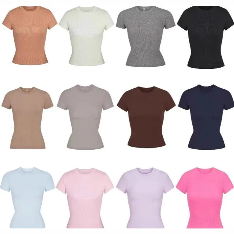 Pure Cotton round Neck Short Sleeve T-Shirt Elastic Slim Fit Casual Style Women's Top Skin-friendly Breathable Summer Wear
Pure Cotton round Neck Short Sleeve T-Shirt Elastic Slim Fit Casual Style Women's Top Skin-friendly Breathable Summer Wear