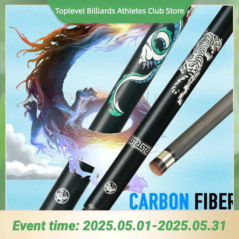 KONLLEN Carbon Fiber Snooker Cue with Carbon Fiber Shaft 10.2mm Tip Extension and Case for One Piece Snooker Cue Stick Set
KONLLEN Carbon Fiber Snooker Cue with Carbon Fiber Shaft 10.2mm Tip Extension and Case for One Piece Snooker Cue Stick Set