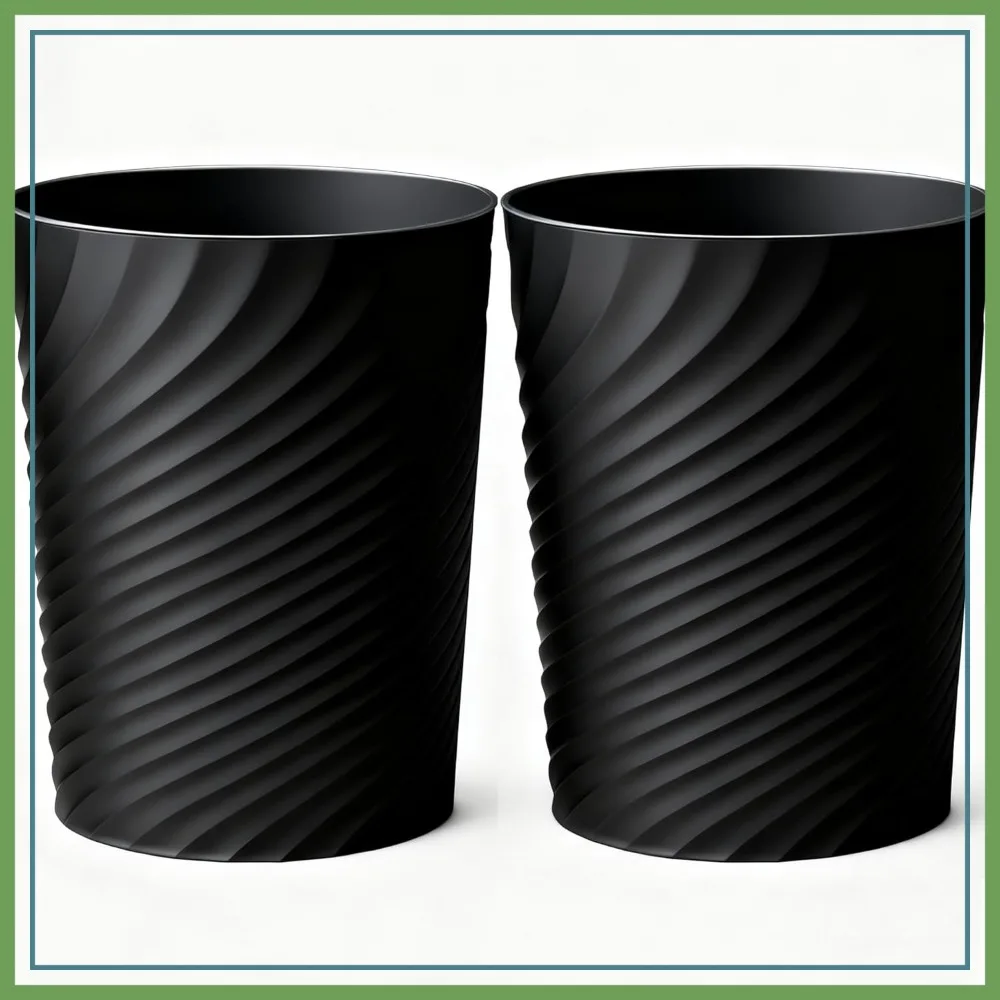 Small Bathroom Trash Can 1.8 Gal Waste Basket for Bedroom Office Kitchen, 2 Pack Black
Small Bathroom Trash Can 1.8 Gal Waste Basket for Bedroom Office Kitchen, 2 Pack Black