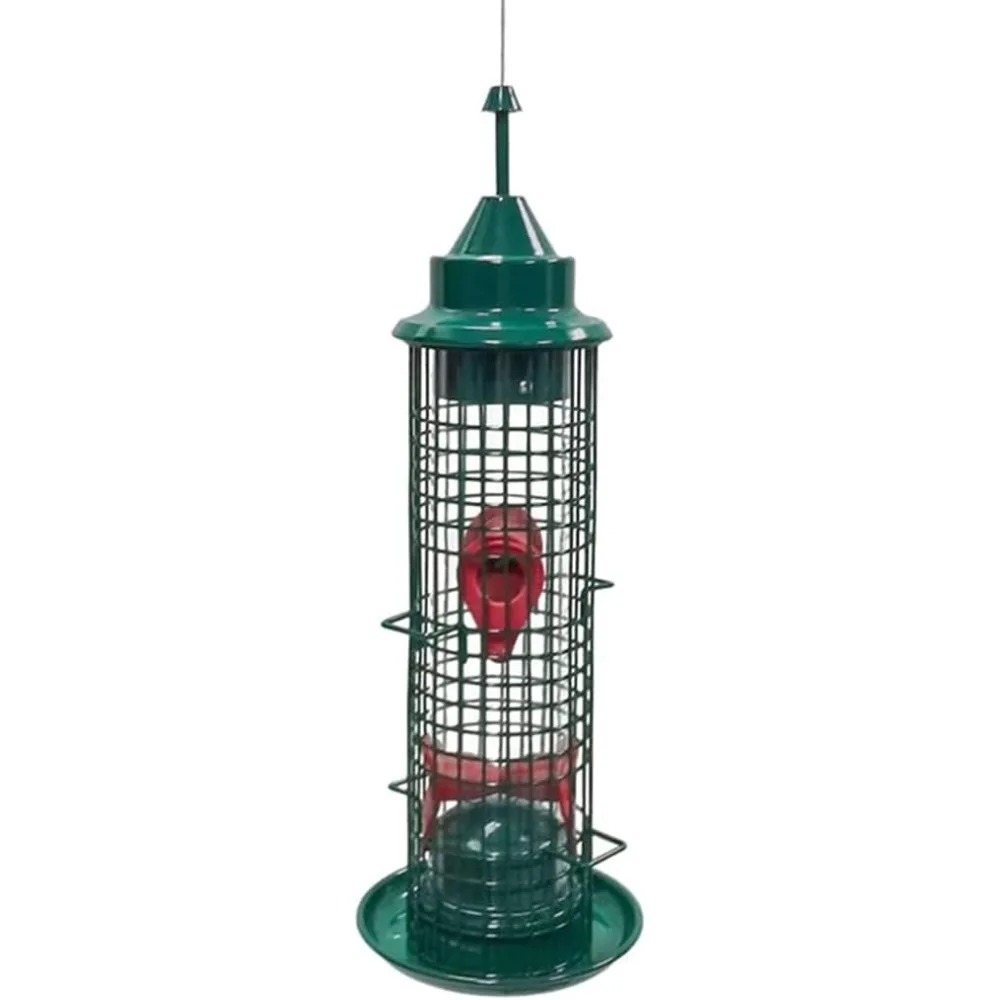 Wild Bird Feeder Outdoor Squirrel-Proof Hanging Garden Seed Food Port with Perches Bird Cage Fee
Wild Bird Feeder Outdoor Squirrel-Proof Hanging Garden Seed Food Port with Perches Bird Cage Fee