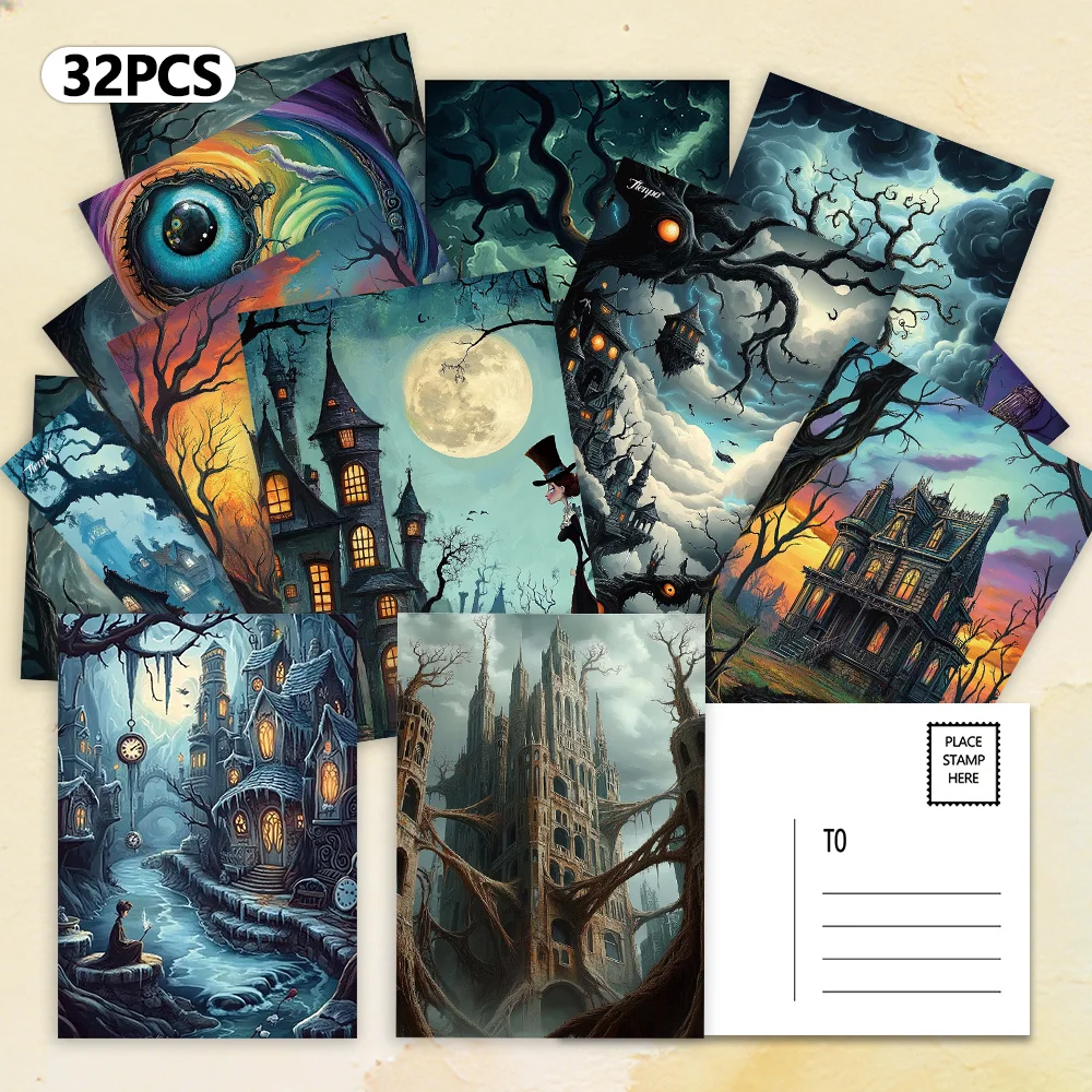 32pcs, Dark Fairy Tale postcards, decoration/greeting cards/postcards, high-precision printing, collectible and mailable
32pcs, Dark Fairy Tale postcards, decoration/greeting cards/postcards, high-precision printing, collectible and mailable