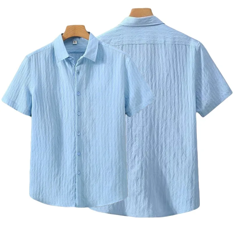 2025 Men's Clothing Short Sleeve Shirt Summer Linen Striped Jacquard Loose Fit Sun Protection UPF Breathable
2025 Men's Clothing Short Sleeve Shirt Summer Linen Striped Jacquard Loose Fit Sun Protection UPF Breathable