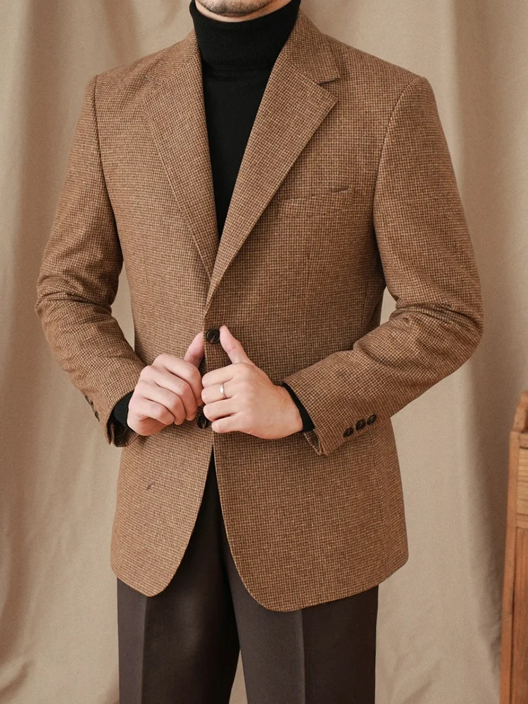 Mr. Deer Tee's Autumn Winter 30 Wool Slim Fit Retro Plaid Men's Suit Commute Warmth Faionable Urban Sle Long Sve Suit
Mr. Deer Tee's Autumn Winter 30 Wool Slim Fit Retro Plaid Men's Suit Commute Warmth Faionable Urban Sle Long Sve Suit