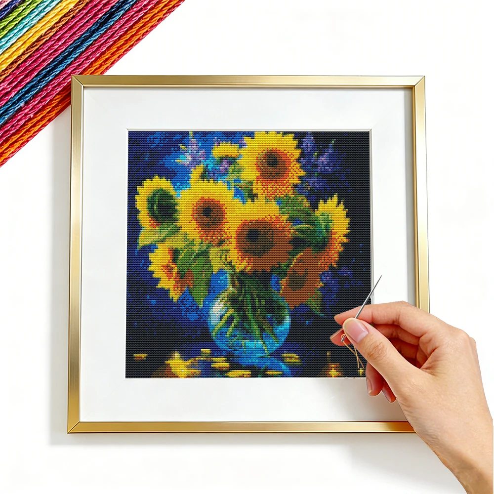 Cross Stitch Kit Sunflower Floral 11CT DMC Set Counted Handmade Embroidery Floral Printed On Canvas Home Decor Diy Gift
Cross Stitch Kit Sunflower Floral 11CT DMC Set Counted Handmade Embroidery Floral Printed On Canvas Home Decor Diy Gift