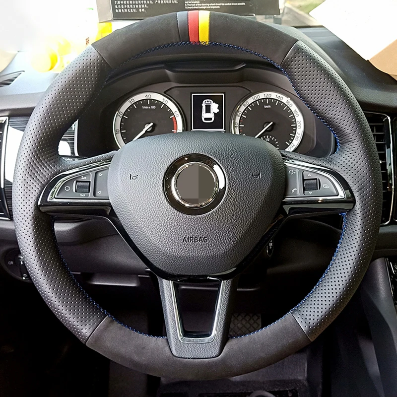 Genuine Leather Suede Car Steering Wheel Cover For Skoda Octavia 2017 Fabia 2016 2017 Rapid Spaceback 2016 Superb (3-Spoke)
Genuine Leather Suede Car Steering Wheel Cover For Skoda Octavia 2017 Fabia 2016 2017 Rapid Spaceback 2016 Superb (3-Spoke)