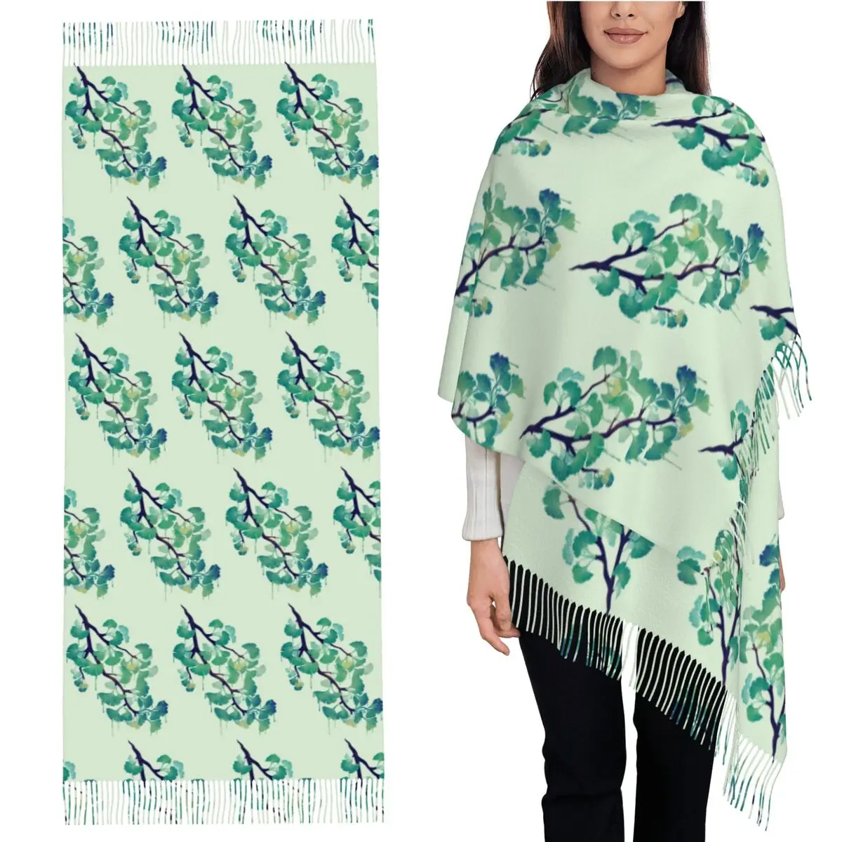 O гинкго (зеленый) шарф, шарфы с кисточками для женщин, мягкие теплые шали и накидки, большая осенне-зимняя шаль
O гинкго (зеленый) шарф, шарфы с кисточками для женщин, мягкие теплые шали и накидки, большая осенне-зимняя шаль