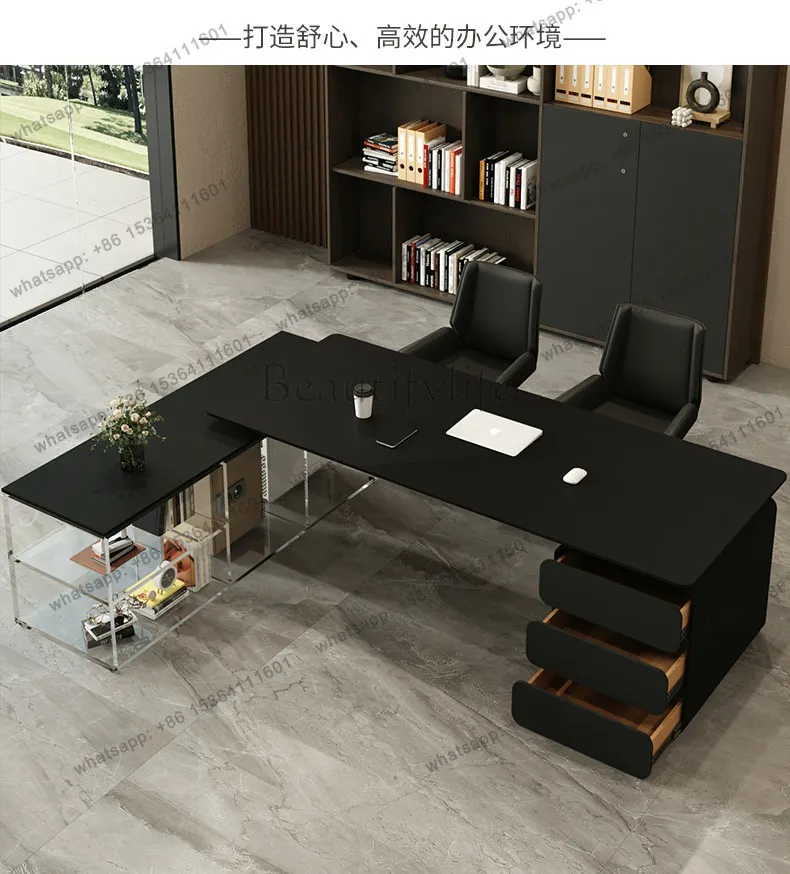 Slate boss desk, simple modern light luxury, high-end sense, large desk supervisor, suspended tables and chairs
Slate boss desk, simple modern light luxury, high-end sense, large desk supervisor, suspended tables and chairs
