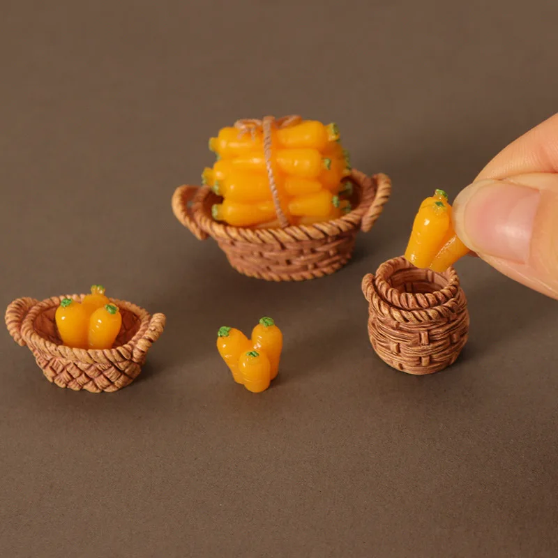 1:12 Mini Simulation Artificial Vegetables Doll House Mini Carrot Baskets Miniature Accessories for Dollhouse Kitchen Food Toys
1:12 Mini Simulation Artificial Vegetables Doll House Mini Carrot Baskets Miniature Accessories for Dollhouse Kitchen Food Toys