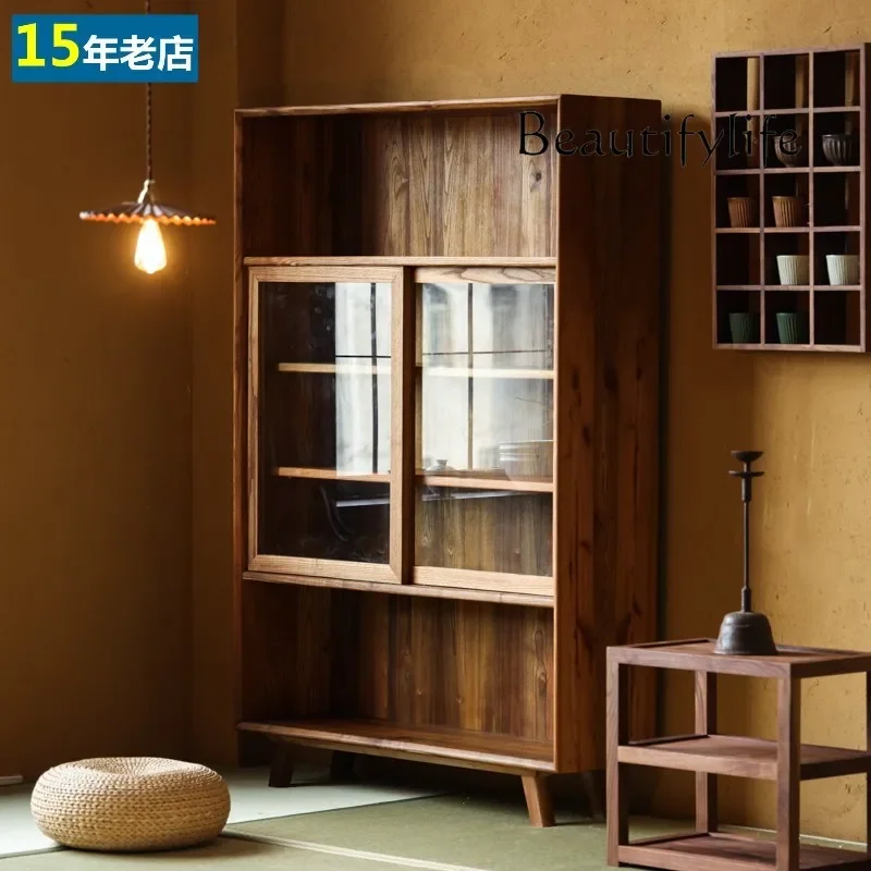 muebles para hogar Japanese-Style Simple Solid Wood Sideboard Large Capacity Storage Transparent Glass Sliding Door Storage 
muebles para hogar Japanese-Style Simple Solid Wood Sideboard Large Capacity Storage Transparent Glass Sliding Door Storage