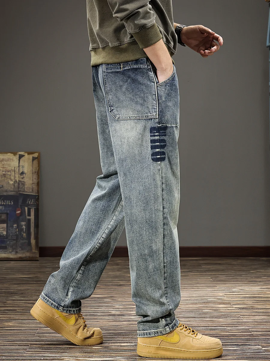Мужские джинсы с широкими штанинами в стиле ретро, повседневные прямые свободные джинсовые брюки, модные осенне-зимние новые поступления, американский Sle
Мужские джинсы с широкими штанинами в стиле ретро, повседневные прямые свободные джинсовые брюки, модные осенне-зимние новые поступления, американский Sle