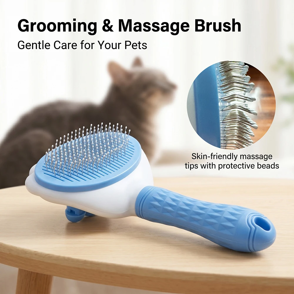 Bioline Self Cleaning Slicker Brush Dog Cat Bunny Pet Grooming Shedding Brush Easy to Remove Loose Undercoat Pet Massaging Tool
Bioline Self Cleaning Slicker Brush Dog Cat Bunny Pet Grooming Shedding Brush Easy to Remove Loose Undercoat Pet Massaging Tool