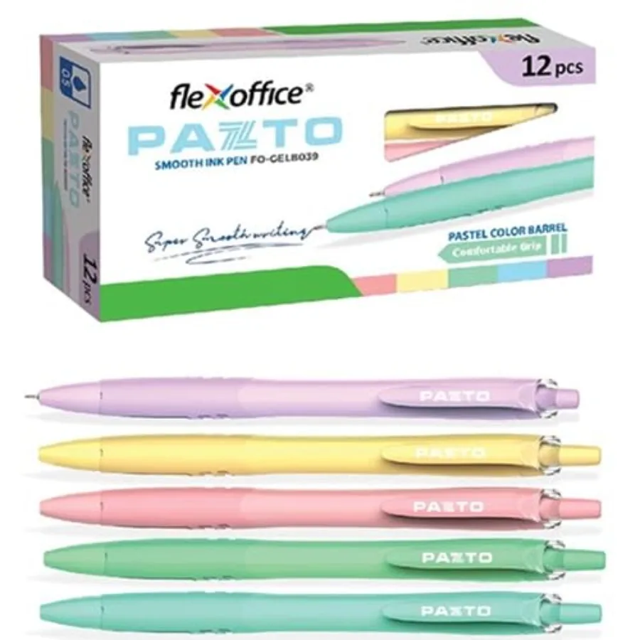 Ballpoint Pens, Blue Ink, 0.5mm Fine Point, 12 Count Pack, Smooth Ink Pens, Ball point Pens, Assorted Body Color FO-GELB039-Blu
Ballpoint Pens, Blue Ink, 0.5mm Fine Point, 12 Count Pack, Smooth Ink Pens, Ball point Pens, Assorted Body Color FO-GELB039-Blu