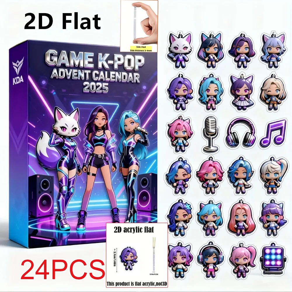 24PCS 2D Flat 2025 Kpop Christmas Countdown Calendar -24 Doors And 25 Collection Dolls-K-Pop Theme Door Design
24PCS 2D Flat 2025 Kpop Christmas Countdown Calendar -24 Doors And 25 Collection Dolls-K-Pop Theme Door Design