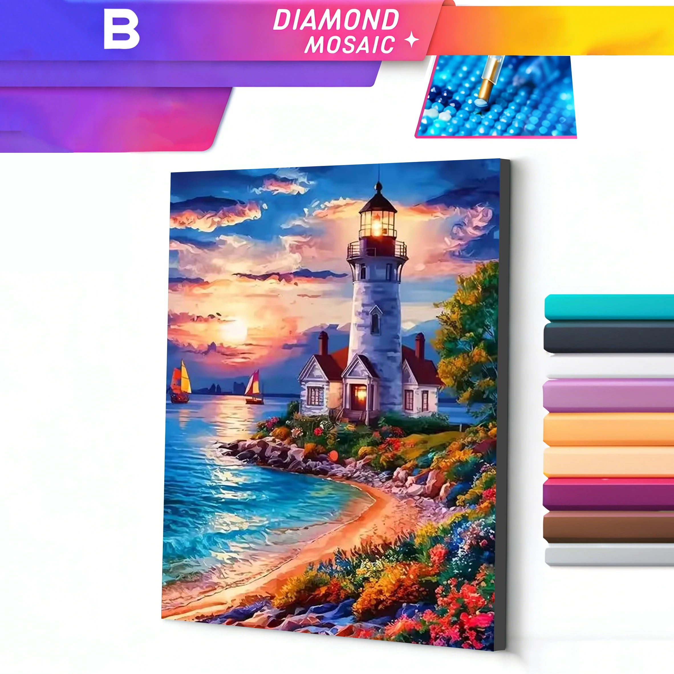 AZQSD Diamond Painting Lighthouse Landscape Personalized Gifts Handmade Beach Mosaic Decorative Paintings
AZQSD Diamond Painting Lighthouse Landscape Personalized Gifts Handmade Beach Mosaic Decorative Paintings