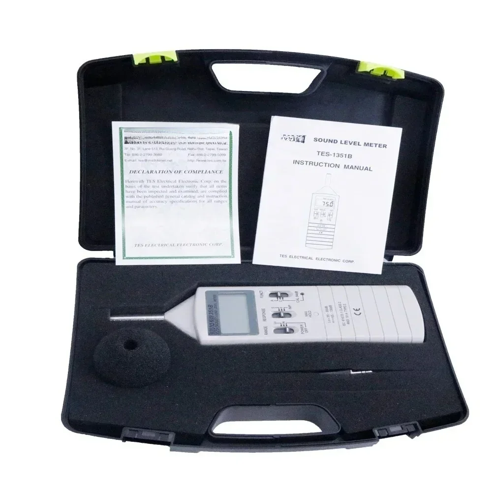 2025newTES-1351B Digital Sound Level Meter Noise Meter Decibel Meter 0.1dB Resolution Frequency Range31.5Hz to 8KHz