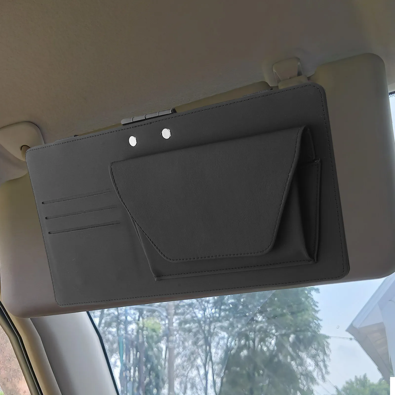 Sun Visor Glasses Holder for Car Black Compact Eyeglass Pouch Case Uv Protection Dashboard Organizer Automotive Interior
Sun Visor Glasses Holder for Car Black Compact Eyeglass Pouch Case Uv Protection Dashboard Organizer Automotive Interior