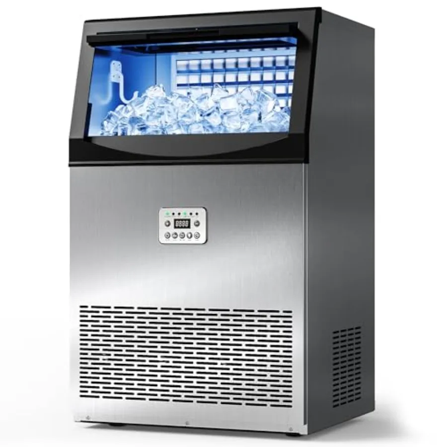 Commercial ice maker machine for home and bar use, stainless steel, silver, 33LBS large storage capacity with self-cleaning wat
Commercial ice maker machine for home and bar use, stainless steel, silver, 33LBS large storage capacity with self-cleaning wat