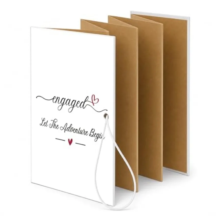 Engagement Small DIY Scrapbook Album 4.8x7 Inch, Let the Adventure Begin Honeymoon Stretchable Accordion Foldable Photo Scrapbo
Engagement Small DIY Scrapbook Album 4.8x7 Inch, Let the Adventure Begin Honeymoon Stretchable Accordion Foldable Photo Scrapbo