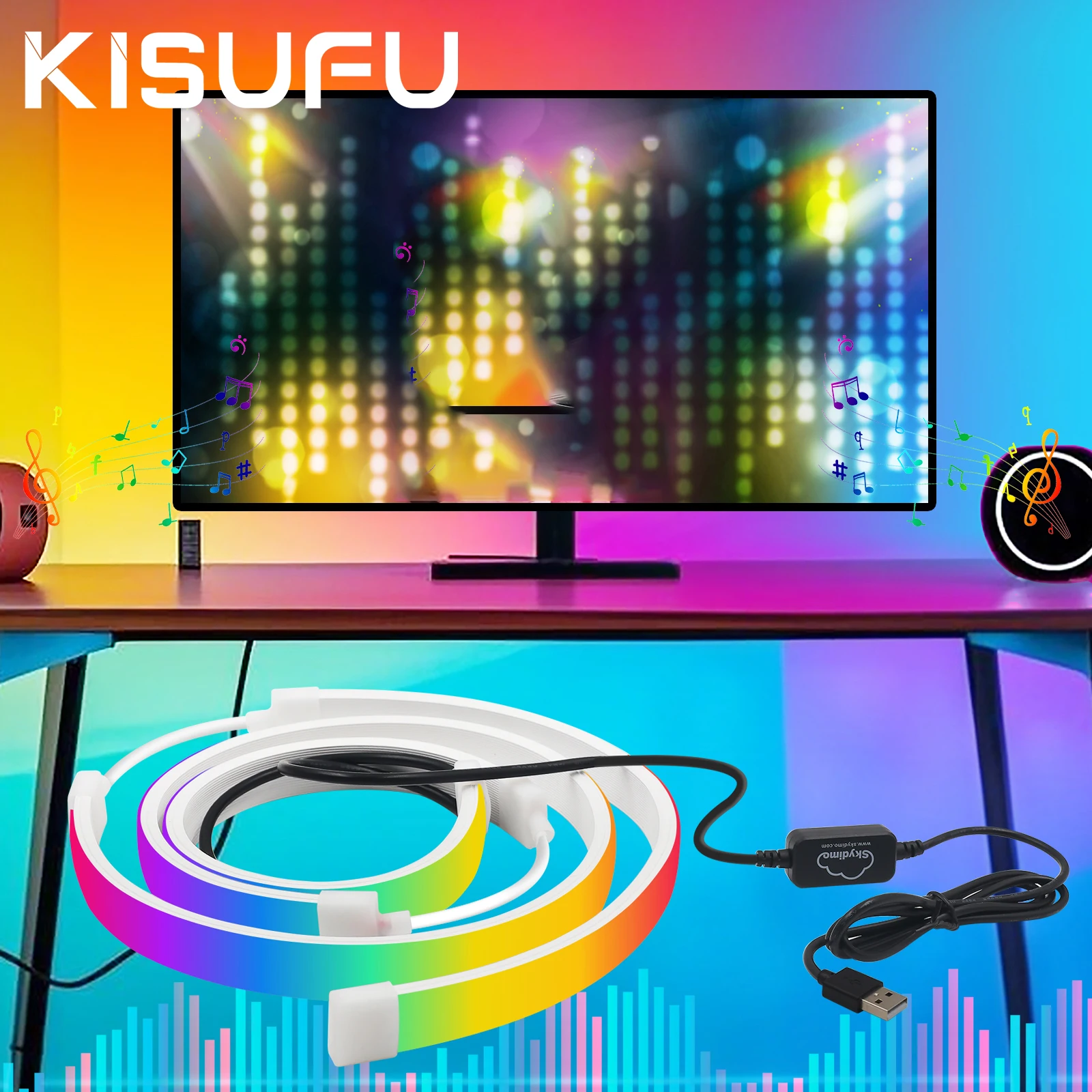Skydimo RGB Gaming Lights Strip Music Game Sync Color 24" 27" 49" Computer Screen Amosphere Ambient Smart LED Neon Strip Light
Skydimo RGB Gaming Lights Strip Music Game Sync Color 24" 27" 49" Computer Screen Amosphere Ambient Smart LED Neon Strip Light