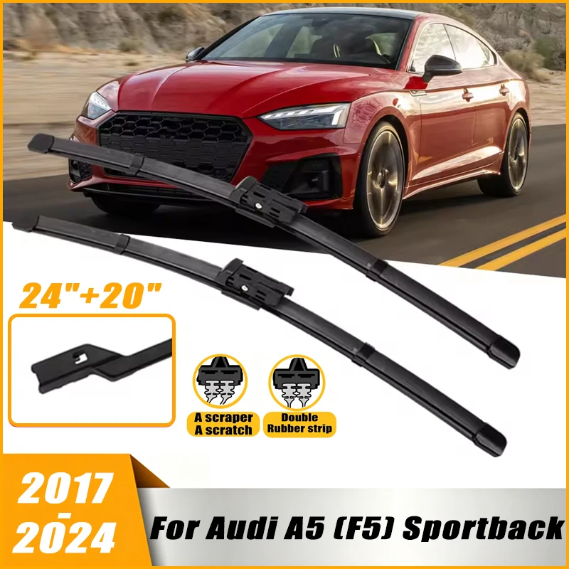 2Pcs 24"+20" Front Windshield Wiper Blades For Audi A5 (F5) Sportback 2017-2024 2018 2019 2020 Quiet Durable Windscreen Wipers
2Pcs 24"+20" Front Windshield Wiper Blades For Audi A5 (F5) Sportback 2017-2024 2018 2019 2020 Quiet Durable Windscreen Wipers