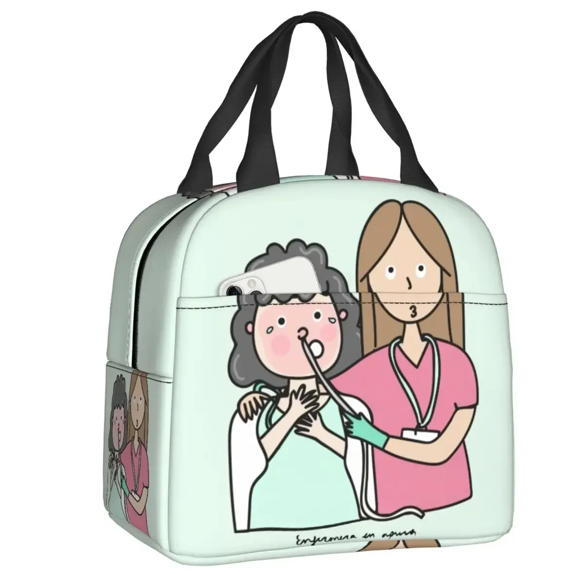 Custom Aesthetic Doctor Nurse Enfermera Lunch Bag Women Cooler Thermal Insulated Lunch Boxes for Kids School Children
Custom Aesthetic Doctor Nurse Enfermera Lunch Bag Women Cooler Thermal Insulated Lunch Boxes for Kids School Children