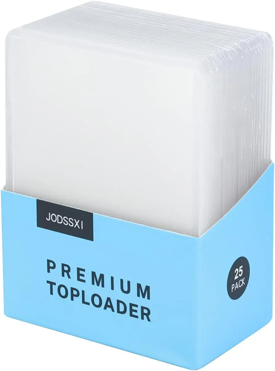 25 Pcs Clear Toploaders for Standard Cards, Hard Plastic Protectors with Penny Sleeves
25 Pcs Clear Toploaders for Standard Cards, Hard Plastic Protectors with Penny Sleeves