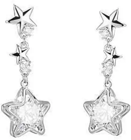 Dangle Earrings,Silver Stars Tassel Crystal Cubic Zirconia Hypoallergenic Nickel Free Stud Drop
Dangle Earrings,Silver Stars Tassel Crystal Cubic Zirconia Hypoallergenic Nickel Free Stud Drop