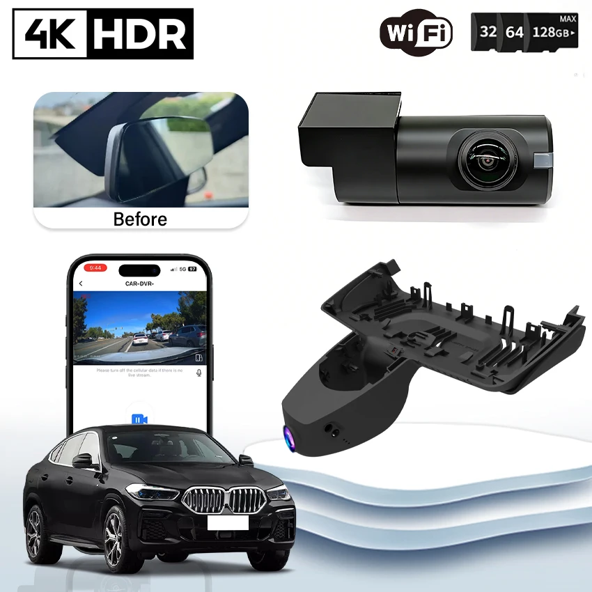 Видеорегистратор 4K 2160P для BMW X6 G06 F16 (3-е поколение) 2020-2023, Plug and Play, с Wi-Fi и ночным видением
Видеорегистратор 4K 2160P для BMW X6 G06 F16 (3-е поколение) 2020-2023, Plug and Play, с Wi-Fi и ночным видением