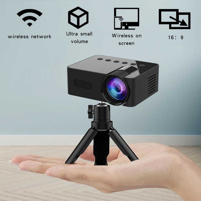 YT100 mini high-definition home theater mini projector, suitable for outdoor camping, wireless connection, built-in audio on pho
YT100 mini high-definition home theater mini projector, suitable for outdoor camping, wireless connection, built-in audio on pho