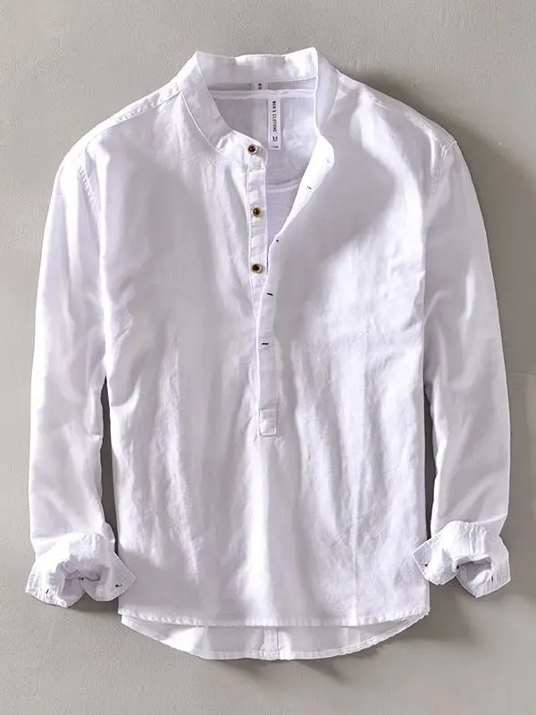 New Chinese Sle Stand Collar Linen irt Men's Spring New Long Sve White Casual Breathable Cotton Linen irt
New Chinese Sle Stand Collar Linen irt Men's Spring New Long Sve White Casual Breathable Cotton Linen irt