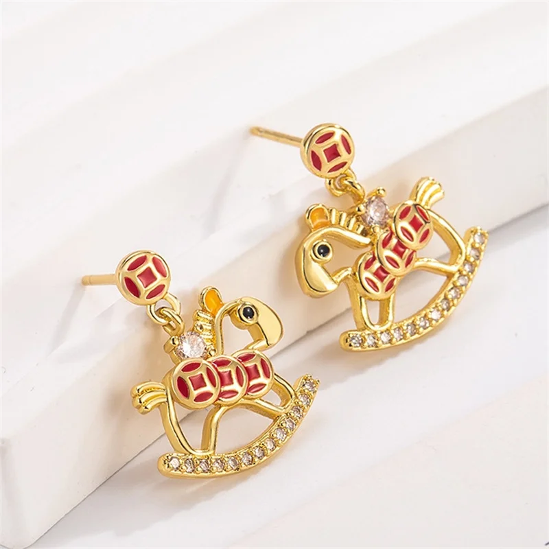 2026 Zodiac Horse Earrings Female Drop Ear Accessories Shiny Stone Earrings S925 Needle Women Stud Jewerly
2026 Zodiac Horse Earrings Female Drop Ear Accessories Shiny Stone Earrings S925 Needle Women Stud Jewerly