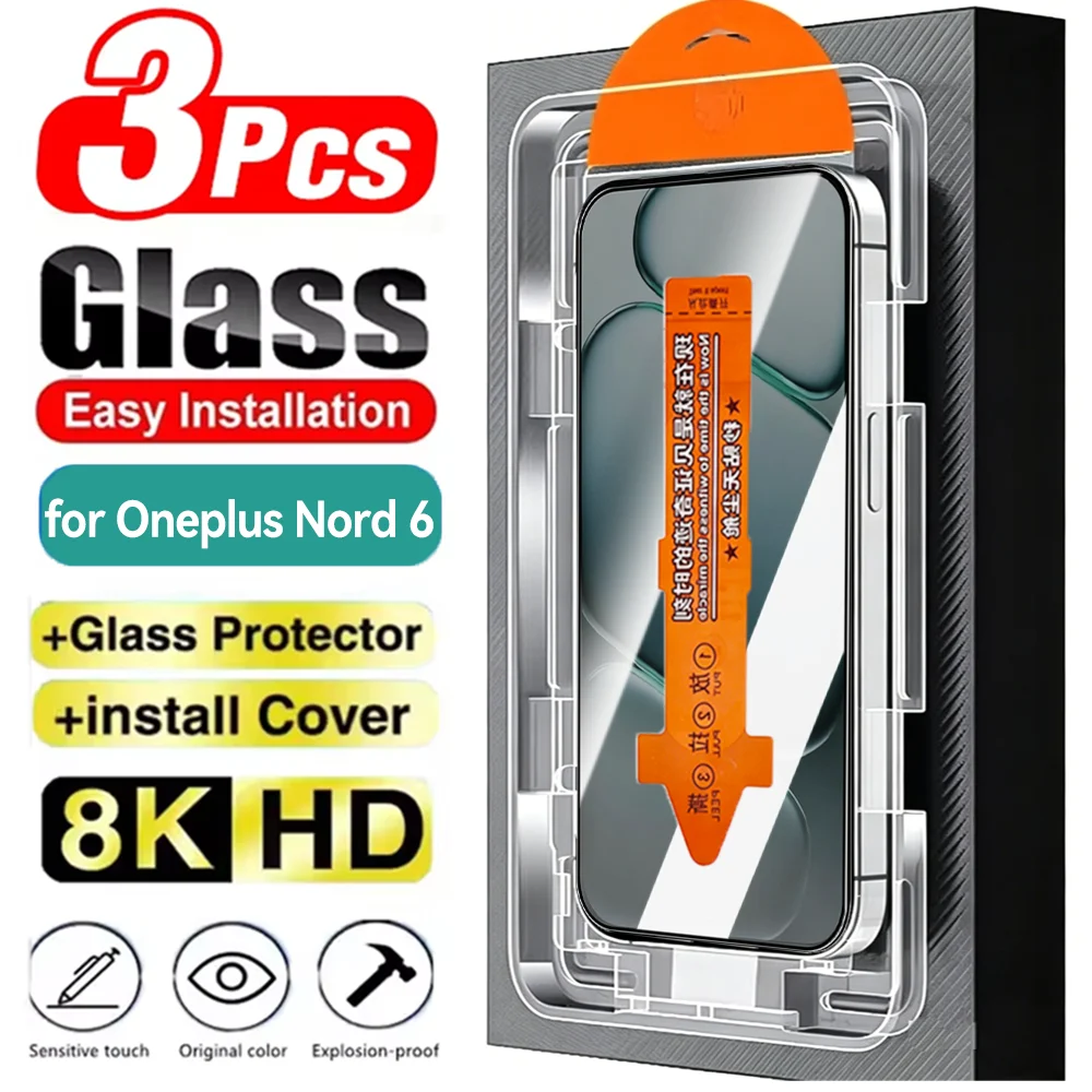 3-1Set Tempered Glass for Oneplus Nord 6/CE6 HD Clear Screen Protector with Easy Installation Dust Free Cover Anti-scratch Films
3-1Set Tempered Glass for Oneplus Nord 6/CE6 HD Clear Screen Protector with Easy Installation Dust Free Cover Anti-scratch Films