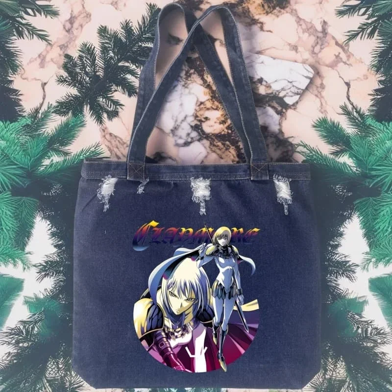 Claymore Anime Clare Miria Manga Waifu Unisex Denim Tote Handbags Large Capacity Lightweight Bags Casual Shopping Underarm Bags
Claymore Anime Clare Miria Manga Waifu Unisex Denim Tote Handbags Large Capacity Lightweight Bags Casual Shopping Underarm Bags