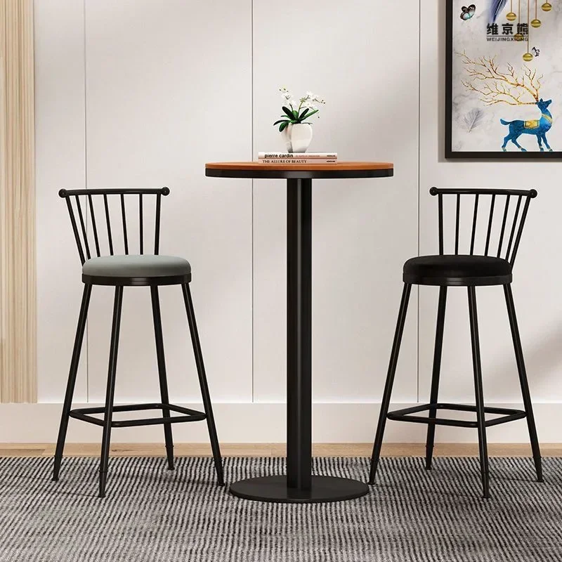 Bar cafe bar chair high stool modern simple home high bar chair with backrest high chair
Bar cafe bar chair high stool modern simple home high bar chair with backrest high chair