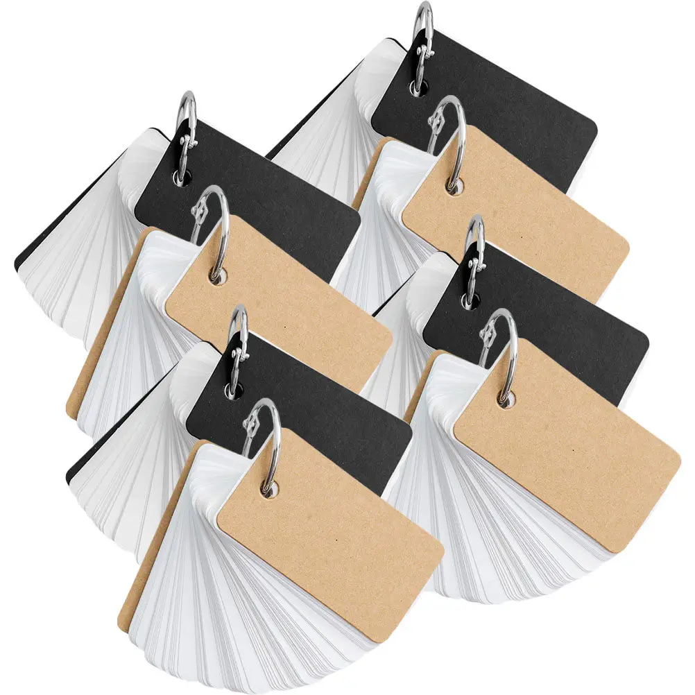 8Pcs Blank Memory Cards Notepad with Binder Rings Smooth Writing Flat Paper Flashcards for Vocabulary Building Creative Writing
8Pcs Blank Memory Cards Notepad with Binder Rings Smooth Writing Flat Paper Flashcards for Vocabulary Building Creative Writing
