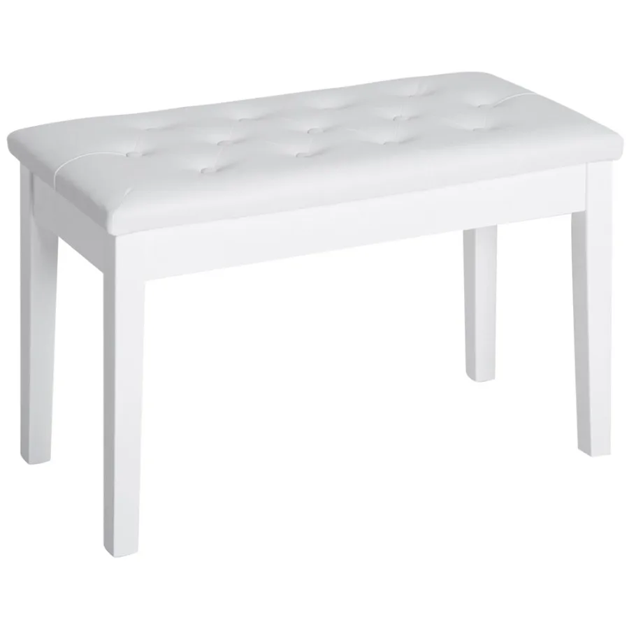 Piano Bench Duet Piano Chair with Faux Leather Padded Cushion and Wooden Frame Button Tufted Keyboard Bench White
Piano Bench Duet Piano Chair with Faux Leather Padded Cushion and Wooden Frame Button Tufted Keyboard Bench White